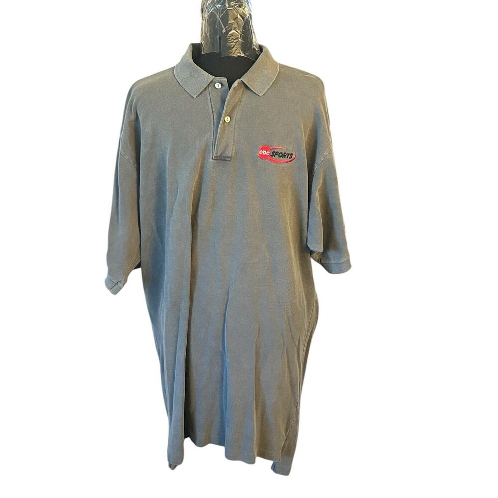Vintage ABC Sports‎ Gray Polo Shirt Mens Size Size 2X 100 % Cotton
